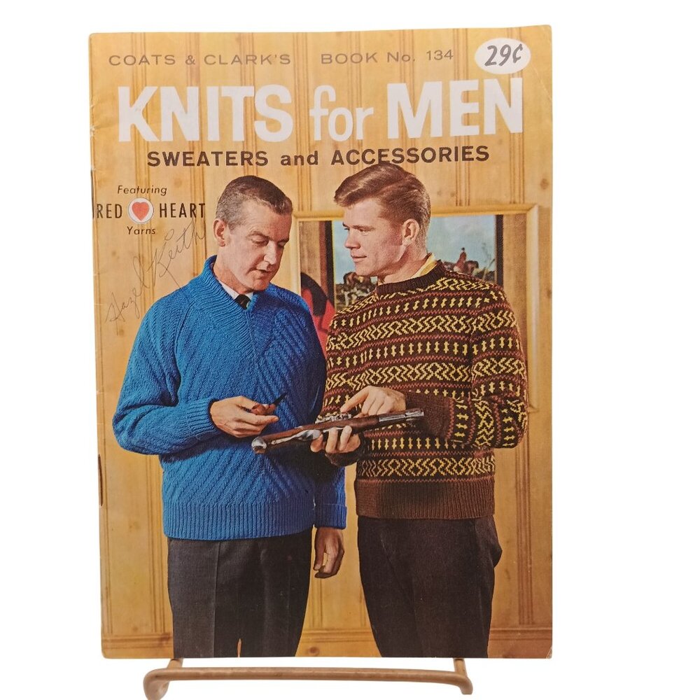 Knits For Men Sweaters & Accessories Coats & Clarks Book No. 134 Featuring Red